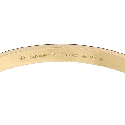 Cartier 18K Yellow Gold LOVE Bracelet 19 6 of 9