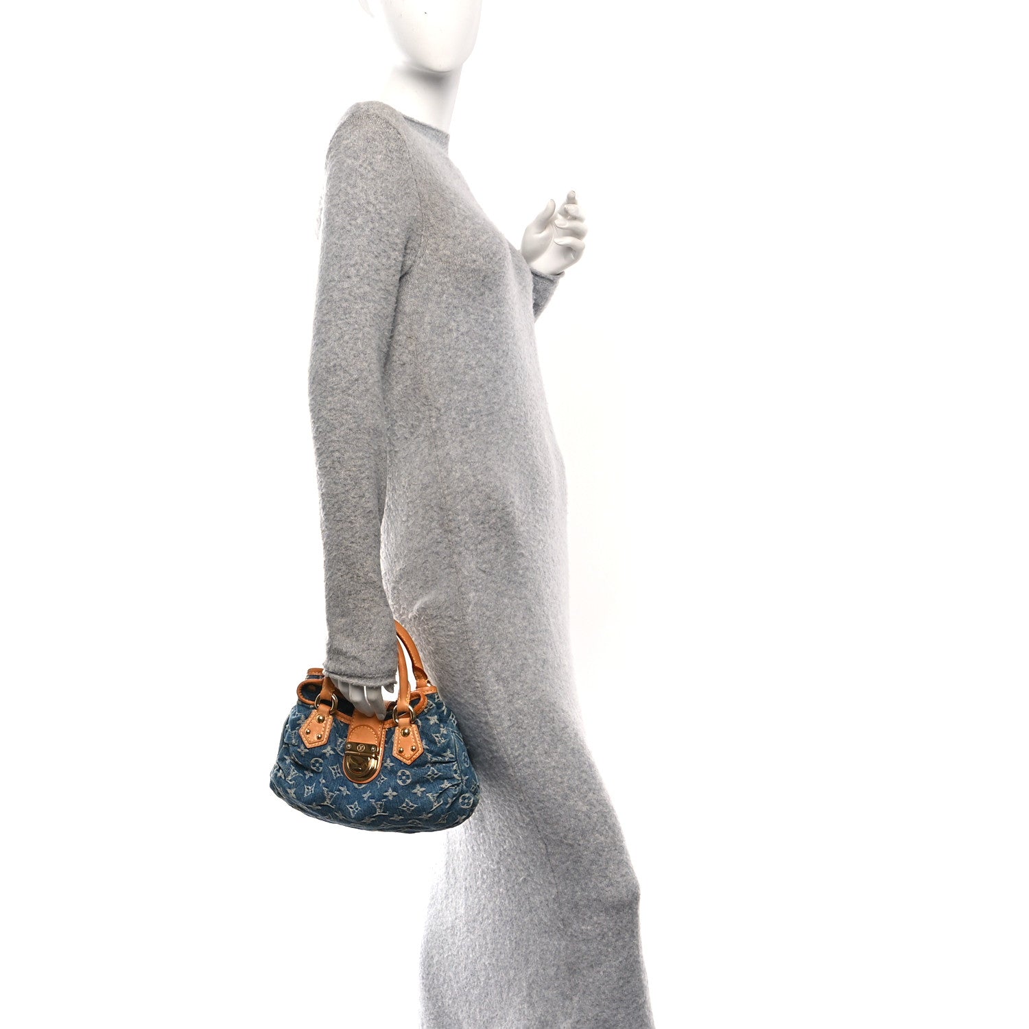 Louis Vuitton Monogram Denim Pleaty Blue 2 of 9
