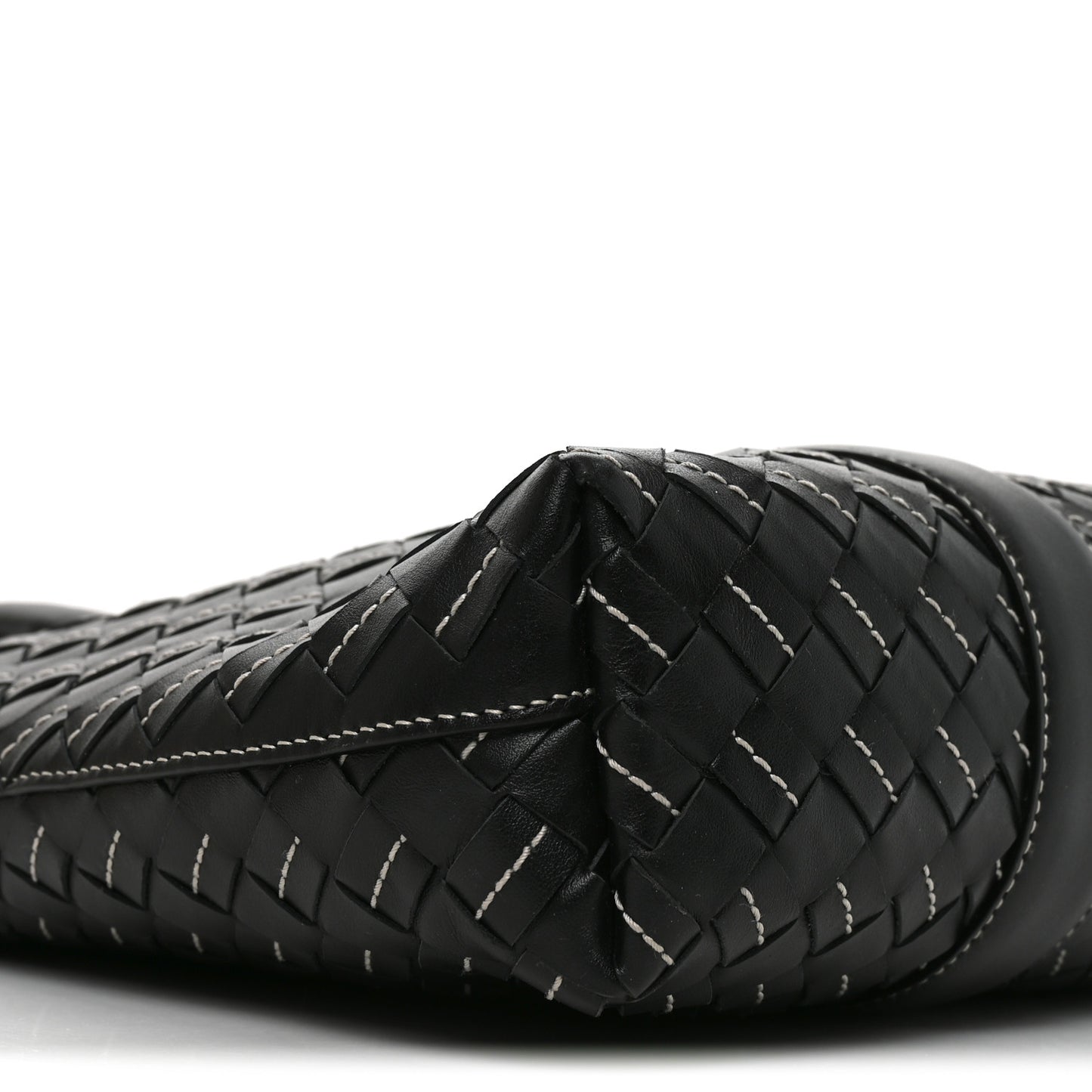 Nappa Intrecciato Medium Briefcase Black