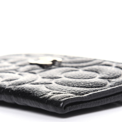 Chanel Caviar Camellia Embossed Card Holder Black 9 of 11