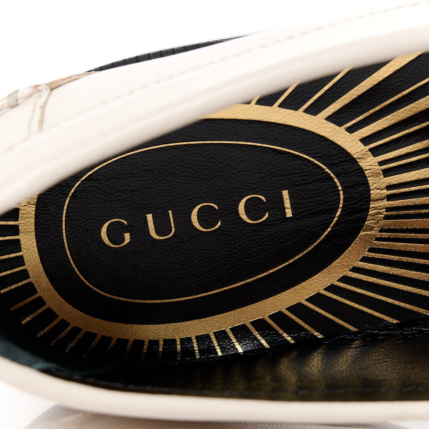 Gucci Goatskin Womens Logo 15mm Loafers 38.5 Mystic White 7 of 9