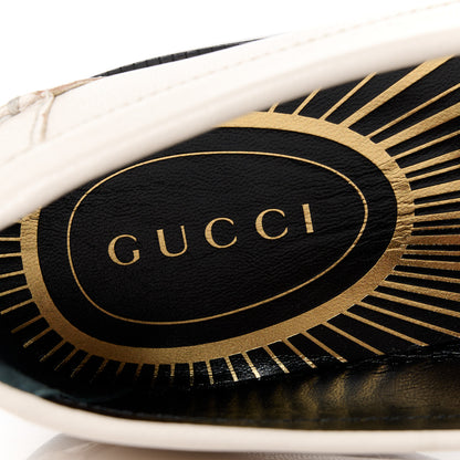 Gucci Goatskin Womens Logo 15mm Loafers 38.5 Mystic White 7 of 9
