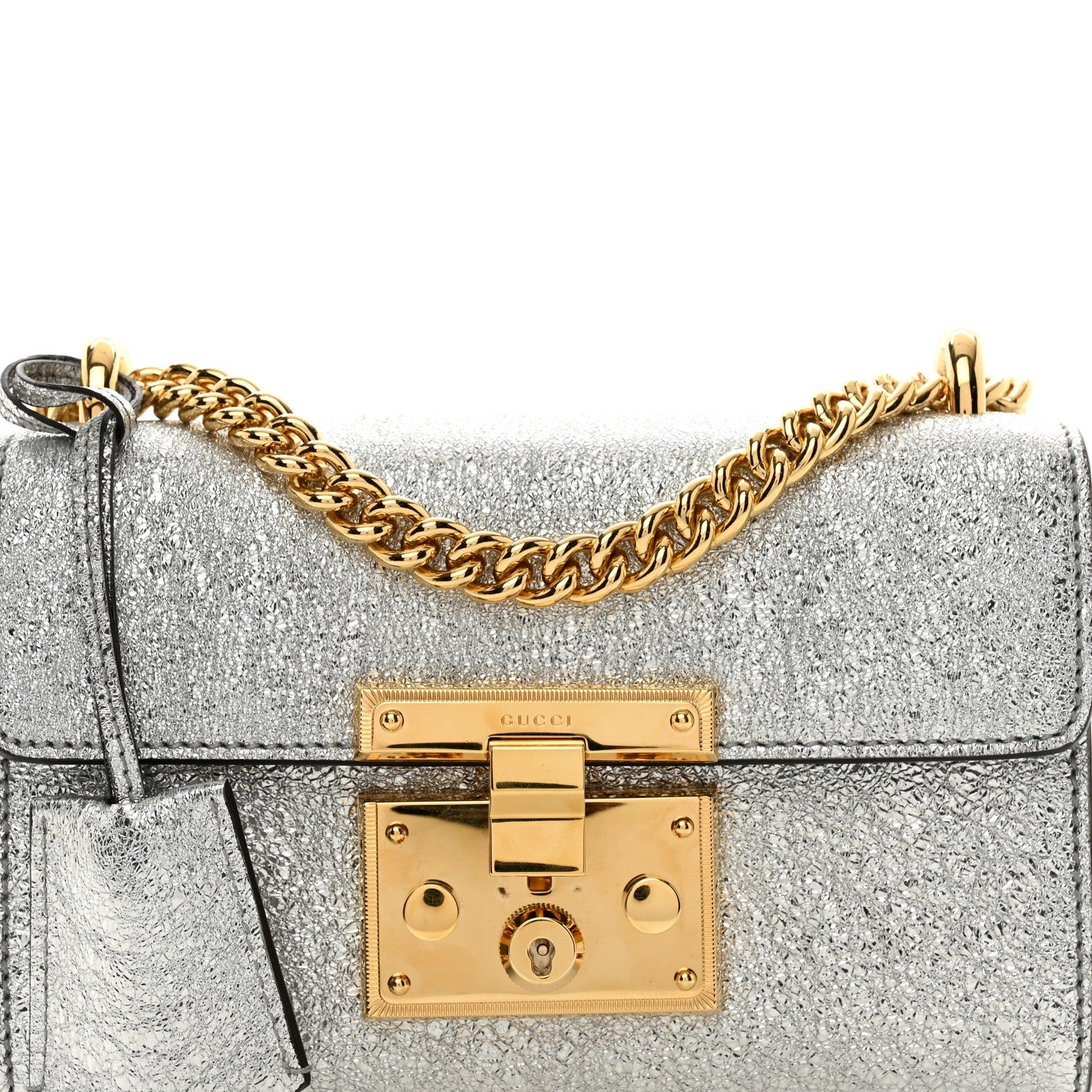 Gucci Galassia Small Padlock Shoulder Bag Argento 5 of 13