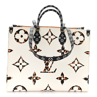 Louis Vuitton Monogram Giant Jungle Onthego GM Ivory 1 of 9