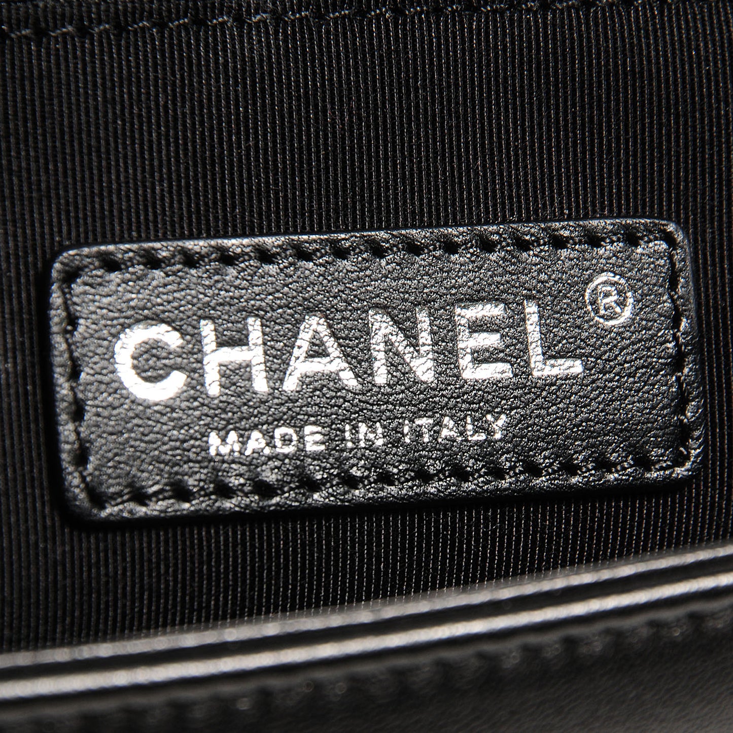 Lambskin Quilted Large Boy Flap Black