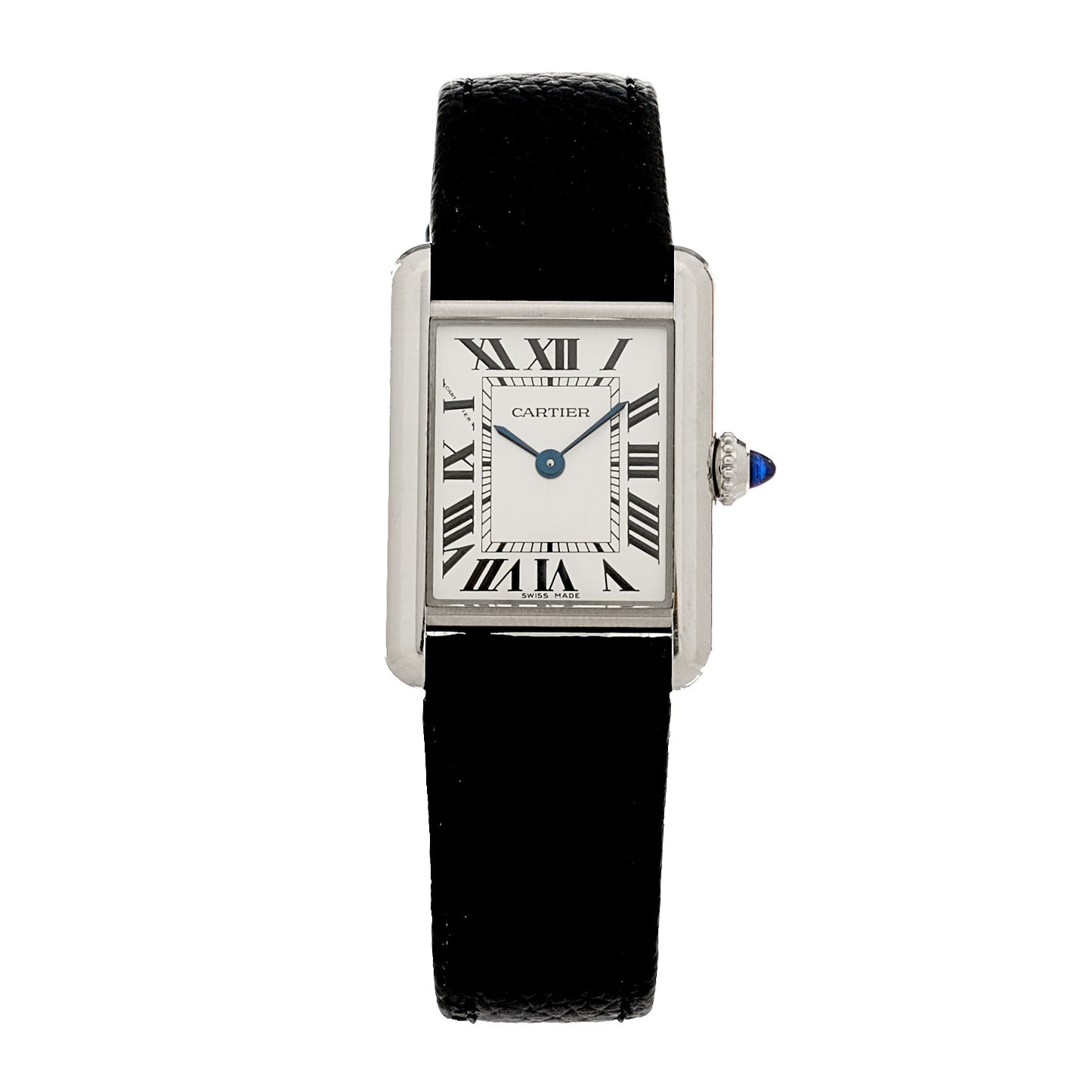 Stainless Steel Calfskin 22mm Must de Cartier Tank Quartz Watch
