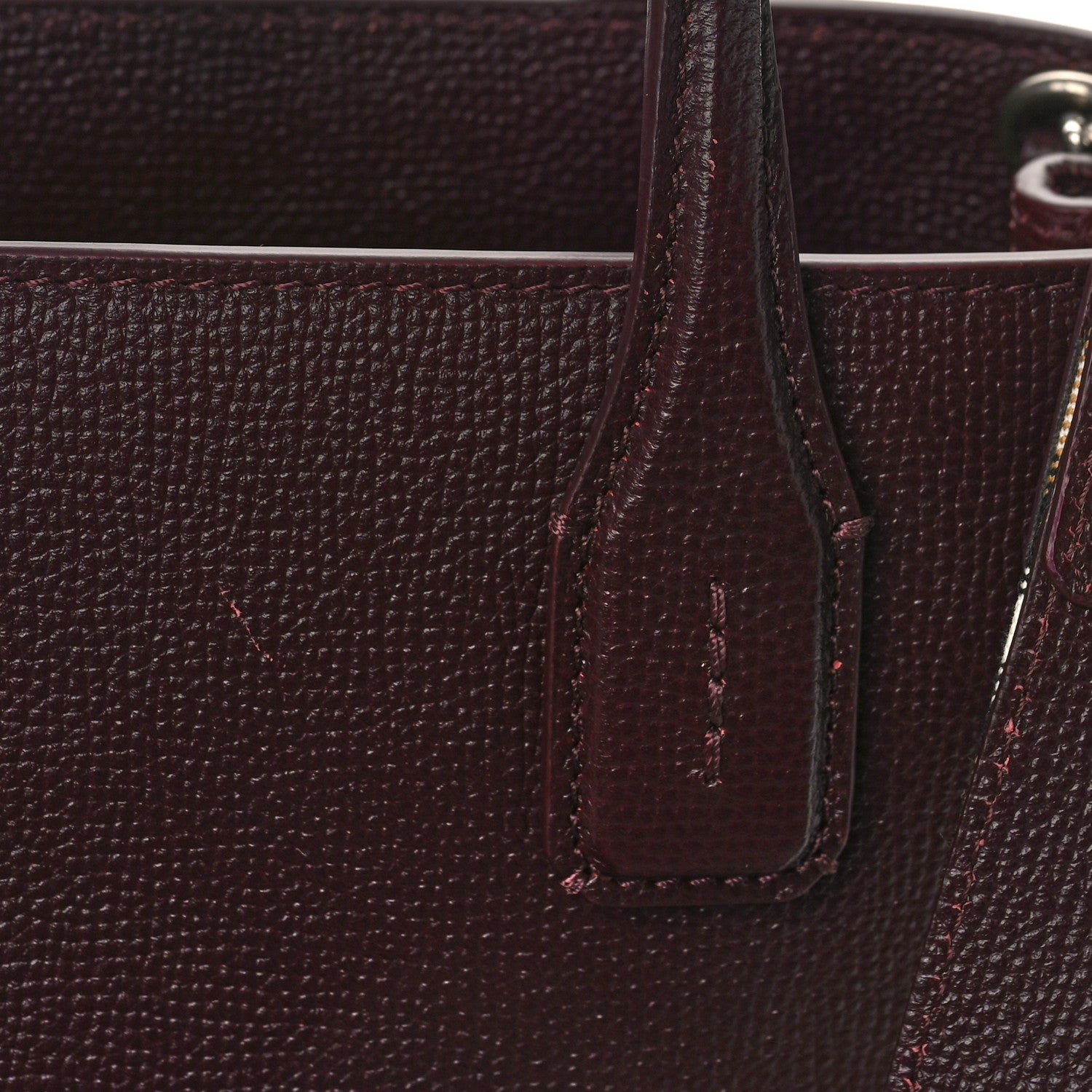 Burberry Derby Calfskin House Check Small Banner Tote Mahogany Red 7 of 9