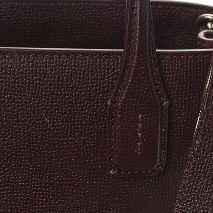 Burberry Derby Calfskin House Check Small Banner Tote Mahogany Red 7 of 9