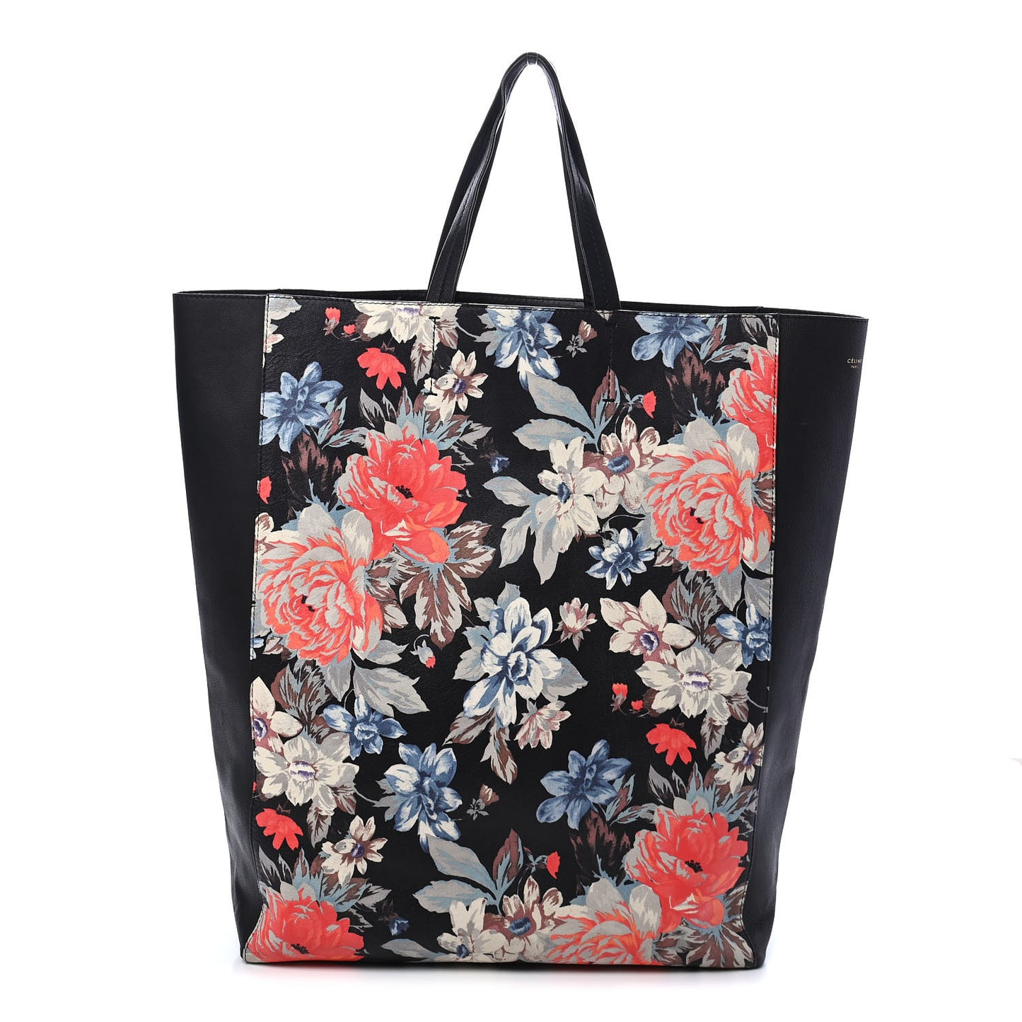 Lambskin Floral Printed Vertical Cabas Potiron