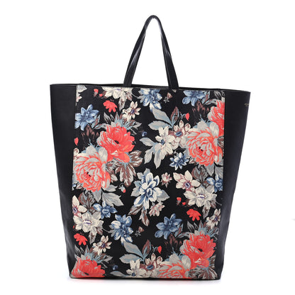 Celine Lambskin Floral Printed Vertical Cabas Potiron 1 of 12
