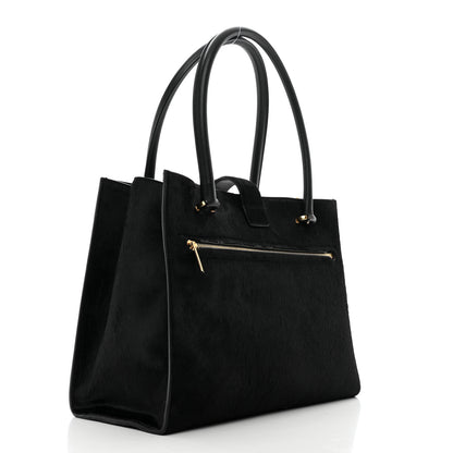 Salvatore Ferragamo Pony Hair Gancio Lock Tote Black 3 of 11