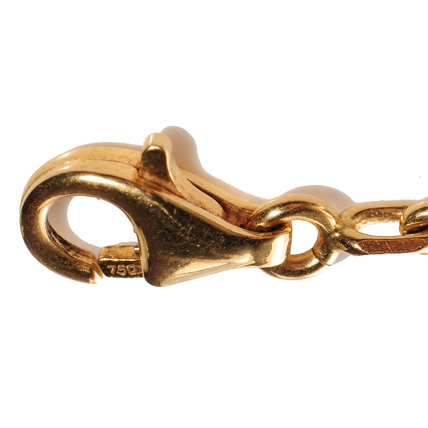 18K Yellow Gold Tiger Eye 5 Motifs Vintage Alhambra Bracelet