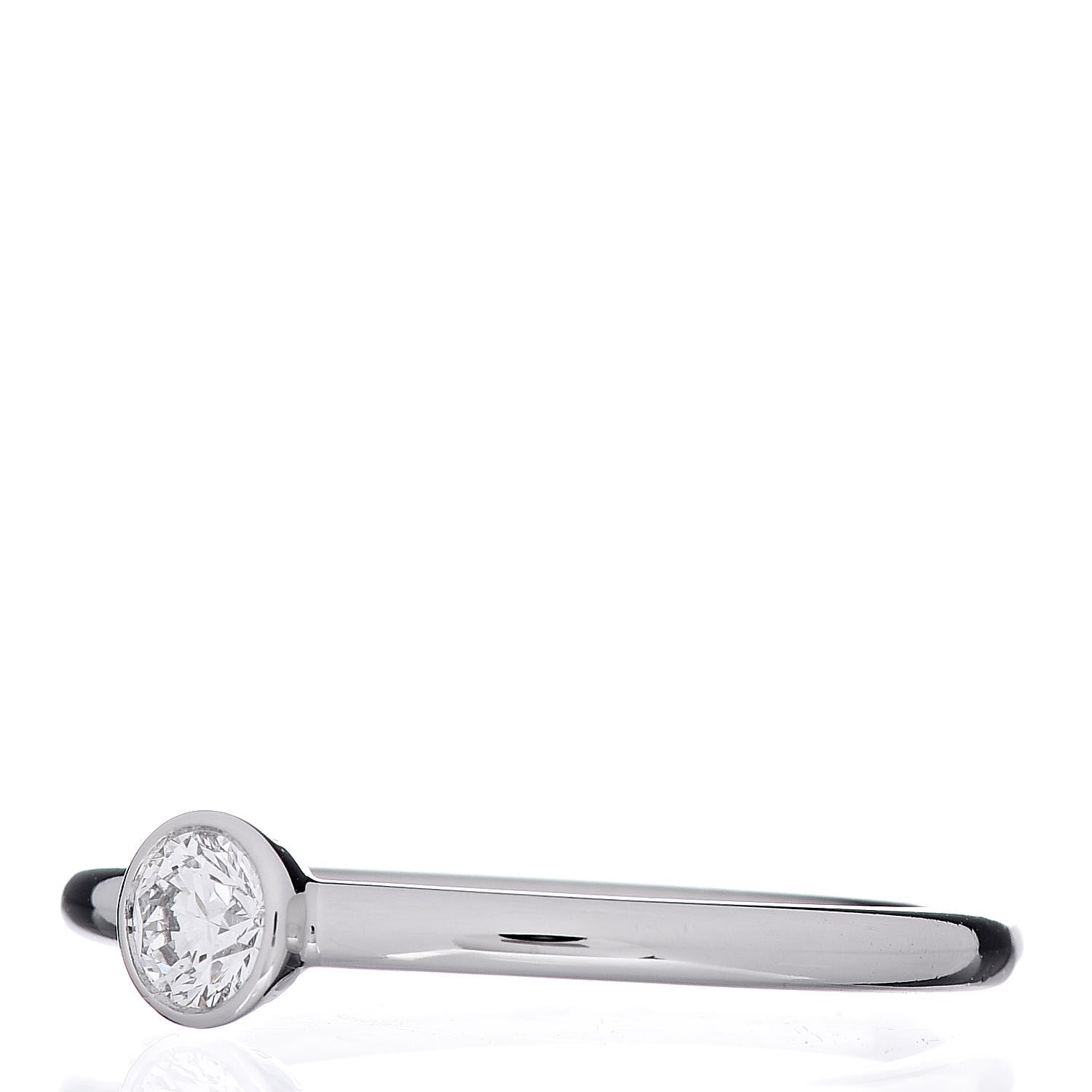 Tiffany Platinum Diamond .19ct Bezet Ring 51 5.75 3 of 5