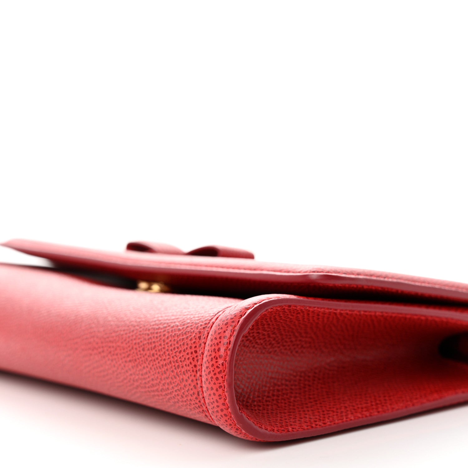 Salvatore Ferragamo Hammered Calfskin Vara Bow Minibag Red 9 of 11