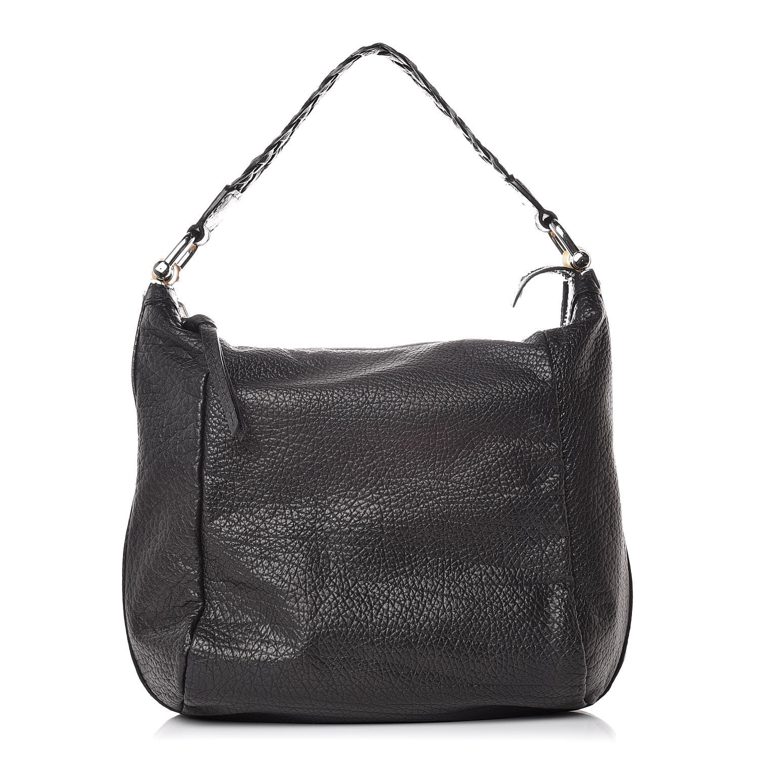 Gucci Grained Calfskin Medium Bamboo Bar Hobo Black 1 of 8