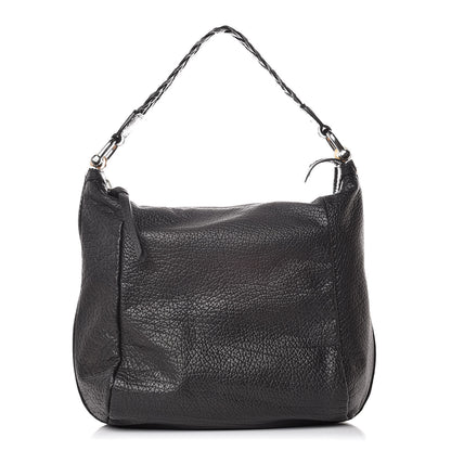 Gucci Grained Calfskin Medium Bamboo Bar Hobo Black 1 of 8