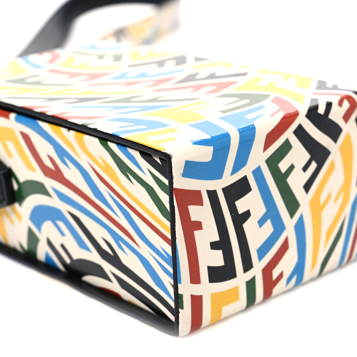 Fendi X SARAH COLEMAN Vitello Grace Light FF Vertigo Box Bag White Ice Multicolor 17 of 19