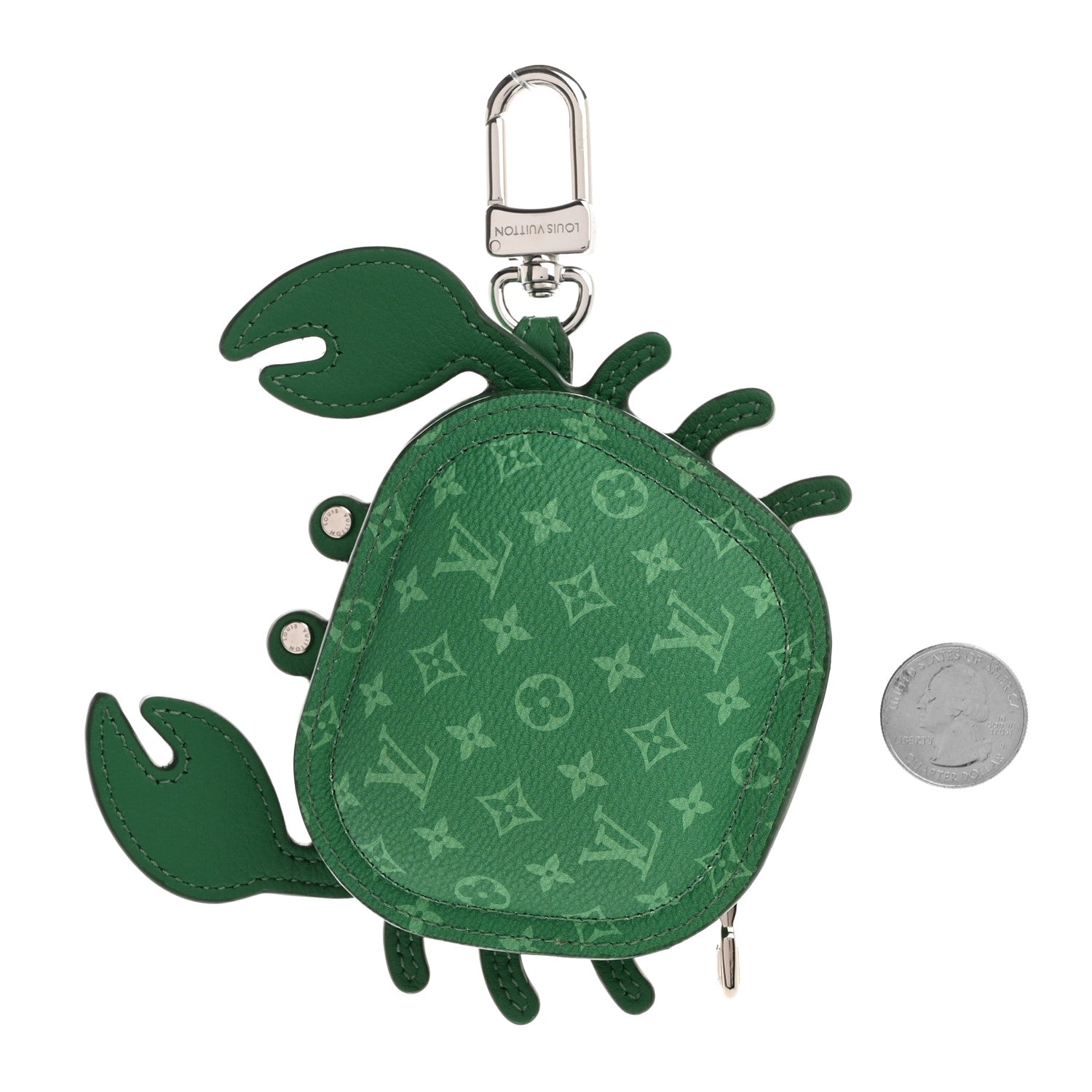 Louis Vuitton Monogram Crab Bag Charm Green 2 of 7