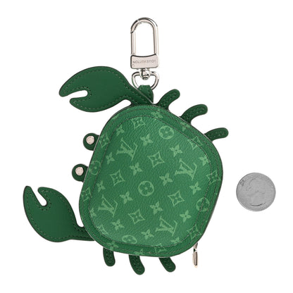 Louis Vuitton Monogram Crab Bag Charm Green 2 of 7