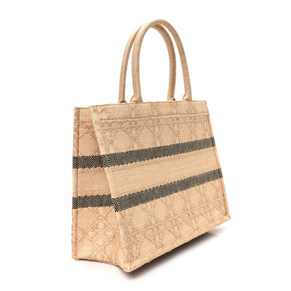 Christian Dior Raffia Cannage Medium Book Tote Natural 3 of 11