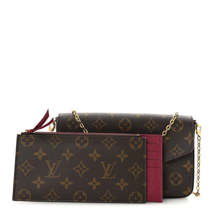 Louis Vuitton Monogram Pochette Felicie Chain Wallet Fuchsia 3 of 10