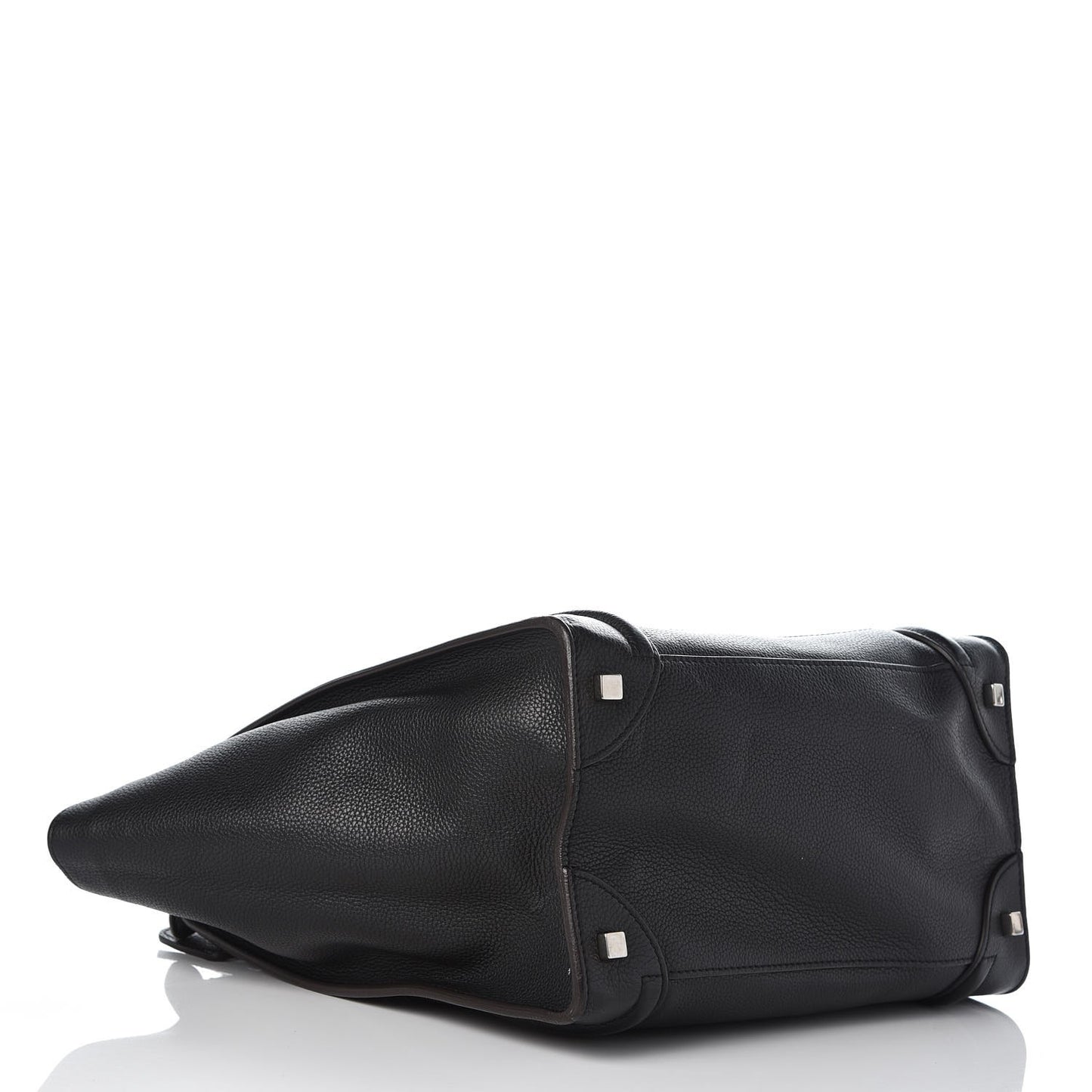 Drummed Calfskin Mini Luggage Black