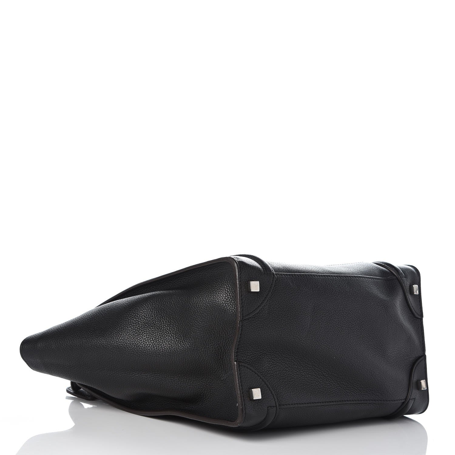 Celine Drummed Calfskin Mini Luggage Black 4 of 14