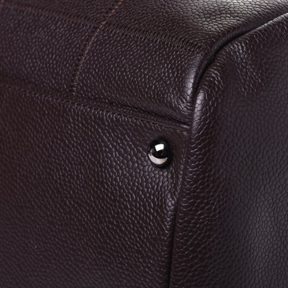 Chanel Caviar Square Stitched Large Satchel Dark Brown 9 of 15