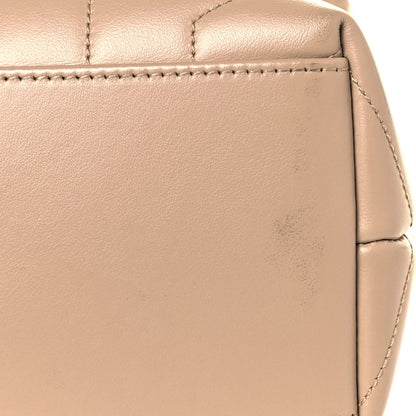 Saint Laurent Calfskin Y Quilted Monogram Medium Loulou Chain Satchel Dark Beige 14 of 15