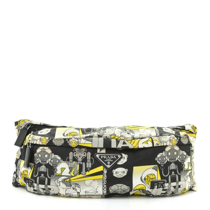 Prada X JAMES JEAN Tessuto Nylon Robot Monkey Belt Bag Black 1 of 12