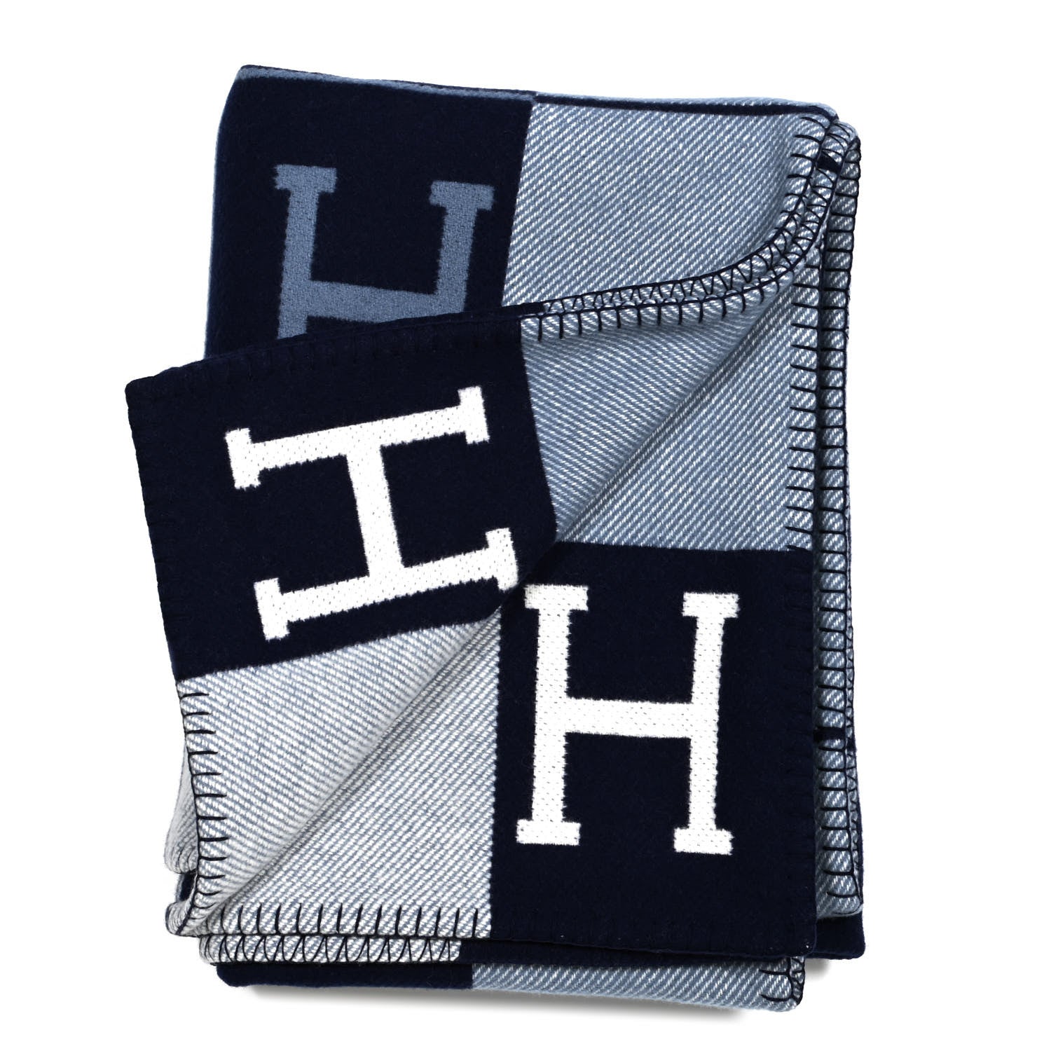 Hermes Wool Cashmere Avalon III Blanket Caban Ecru 2 of 3