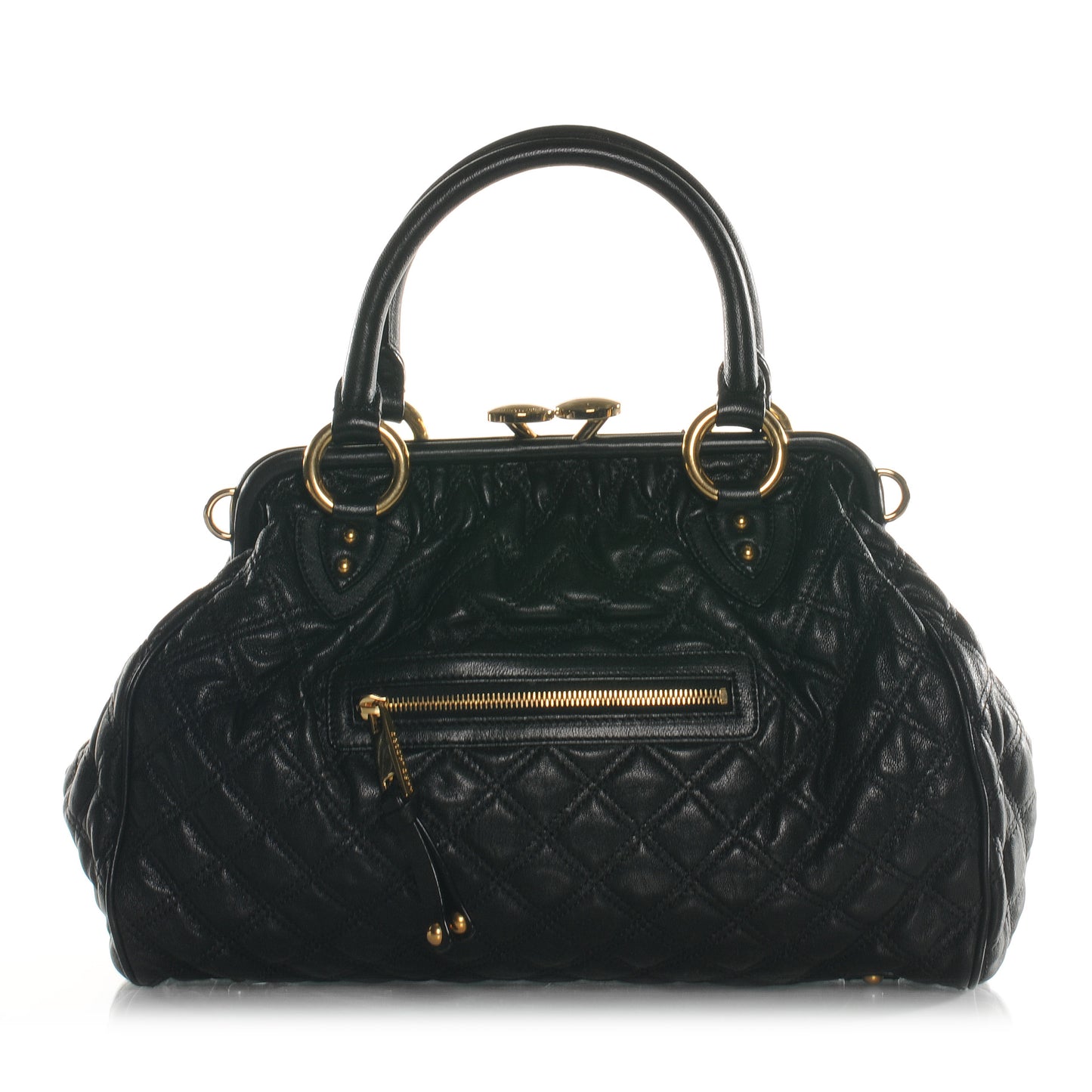 Quilted Leather Stam Black