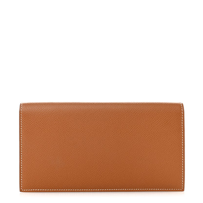 Hermes Epsom Citizen Twill Long Wallet Gold 1 of 9