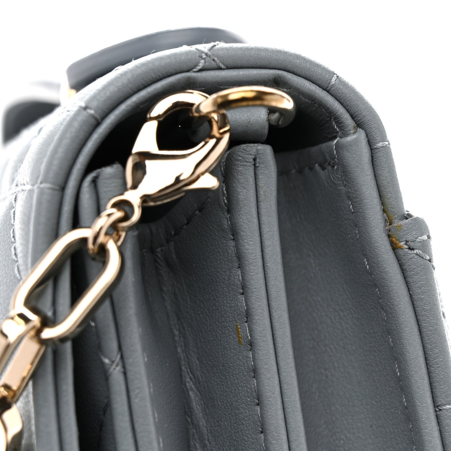 Lambskin Cannage Mini My Dior Top Handle Clutch Cloud Blue