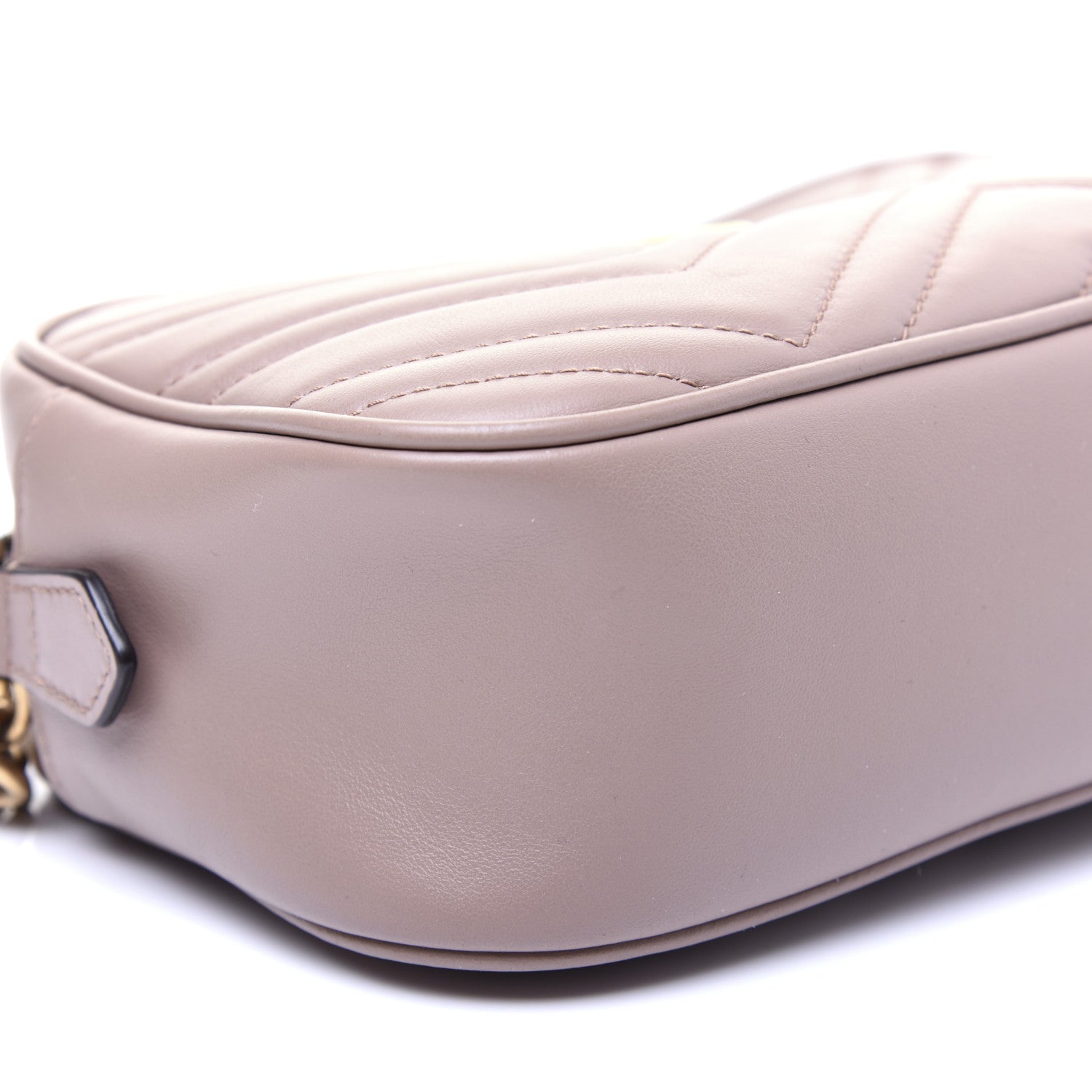 Gucci Calfskin Matelasse Small GG Marmont Chain Shoulder Bag Porcelain Rose 6 of 13