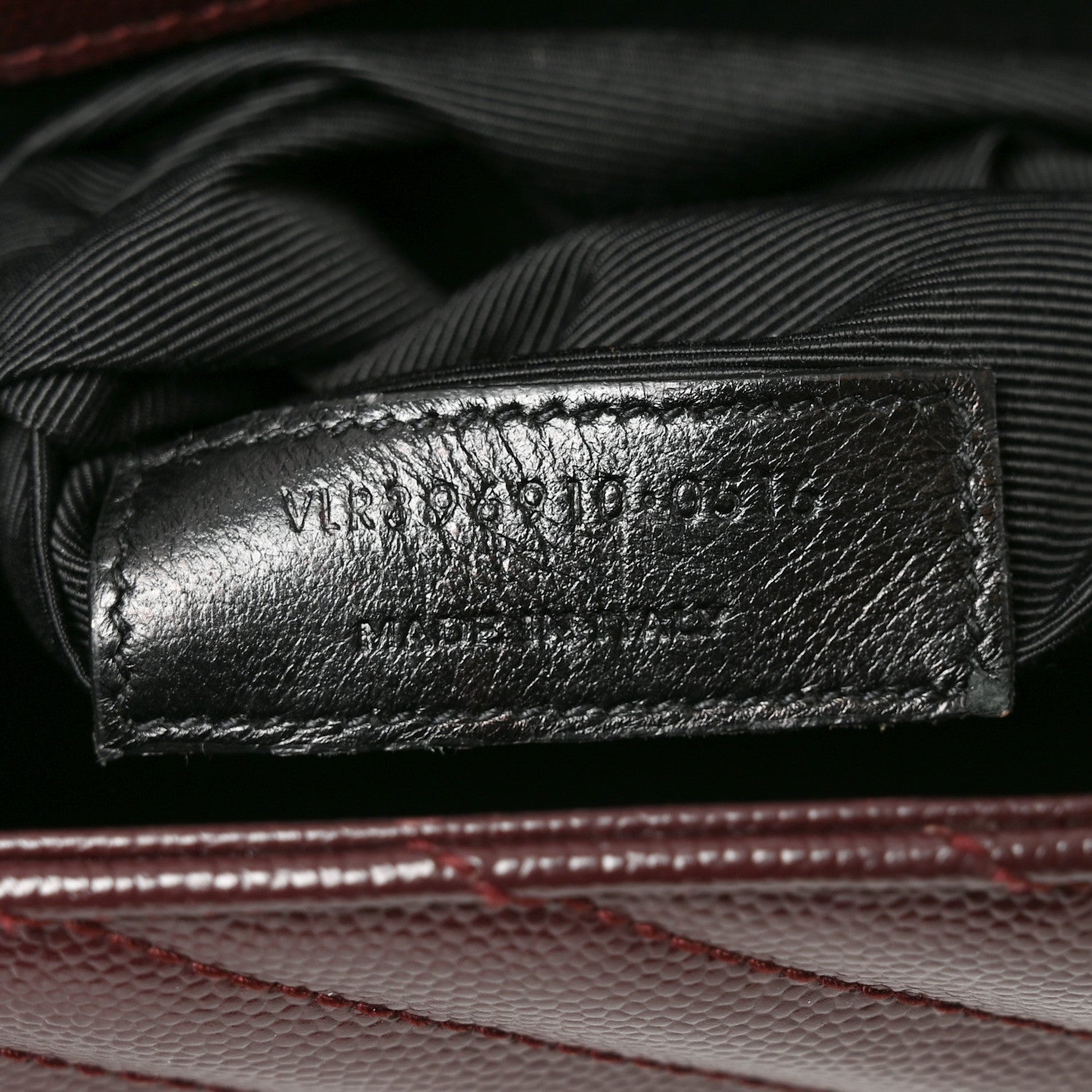 Saint Laurent Grain De Poudre Matelasse Chevron Large Monogram Satchel Amaranto 8 of 11