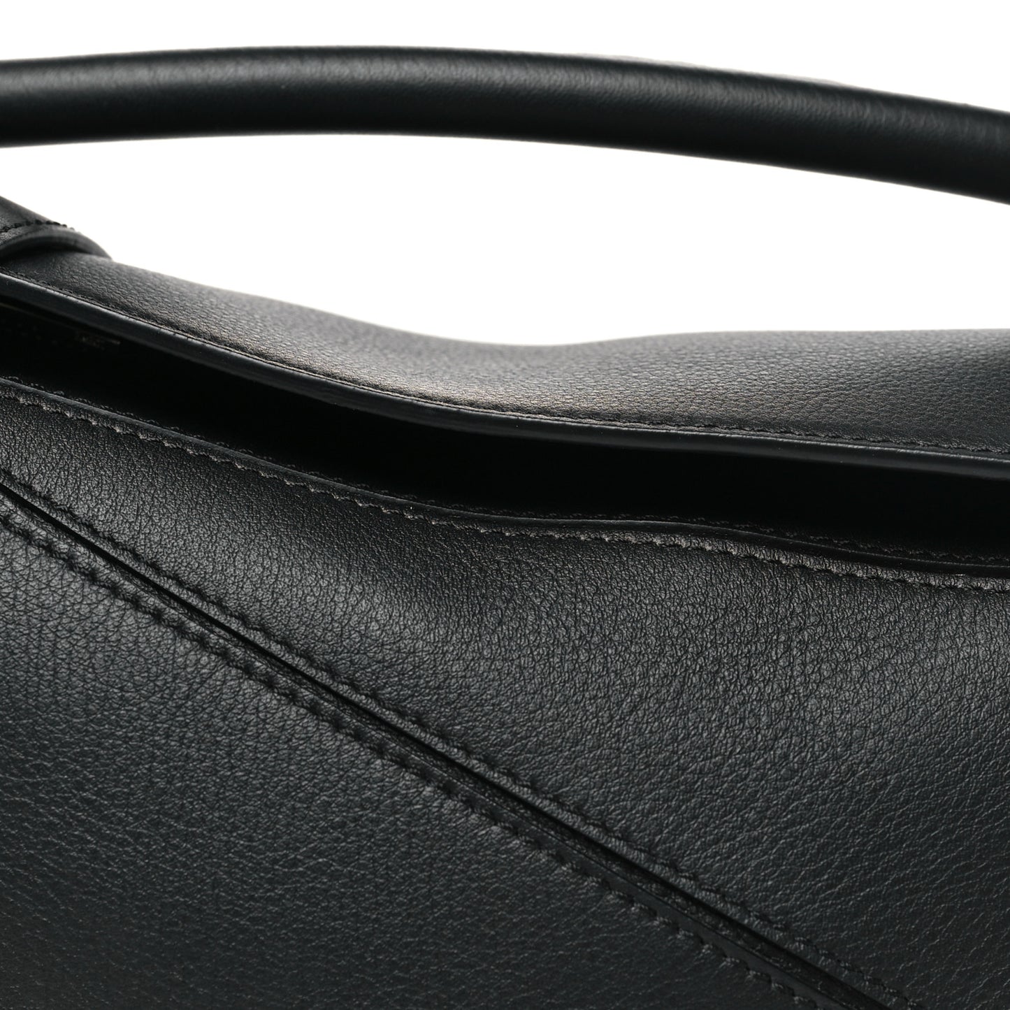 Calfskin Small Puzzle Bag Black