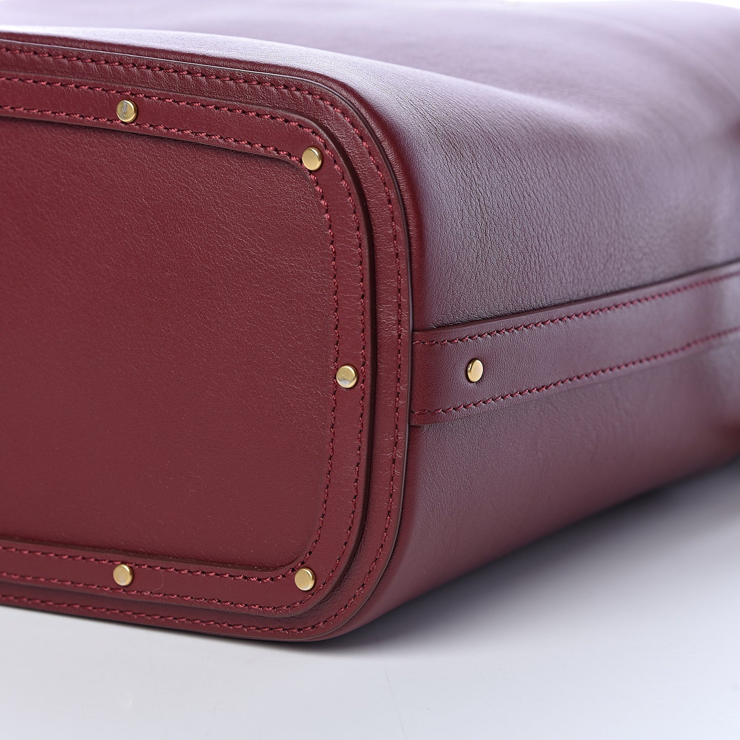 Smooth Calfskin Medium Roy Bucket Bag Plum Purple