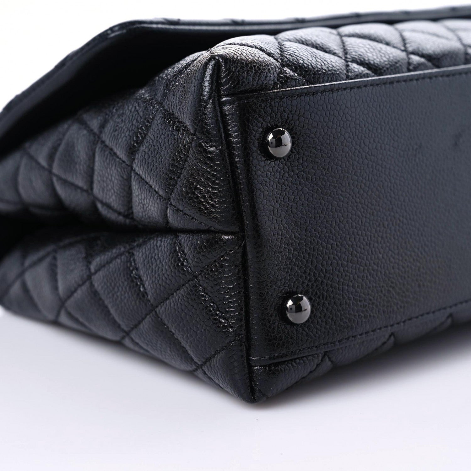 Chanel Caviar Quilted Small Coco Handle Flap So Black 8 of 10