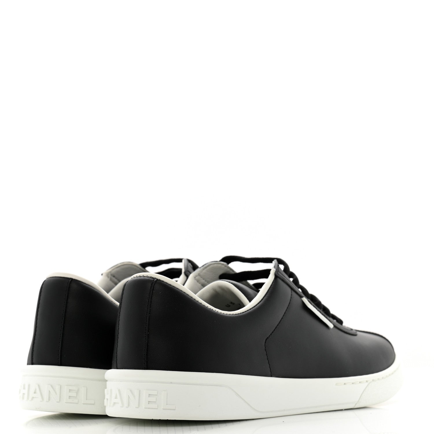 Chanel Calfskin CC Womens Sneakers 40 Black 6 of 10