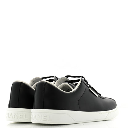 Chanel Calfskin CC Womens Sneakers 40 Black 6 of 10