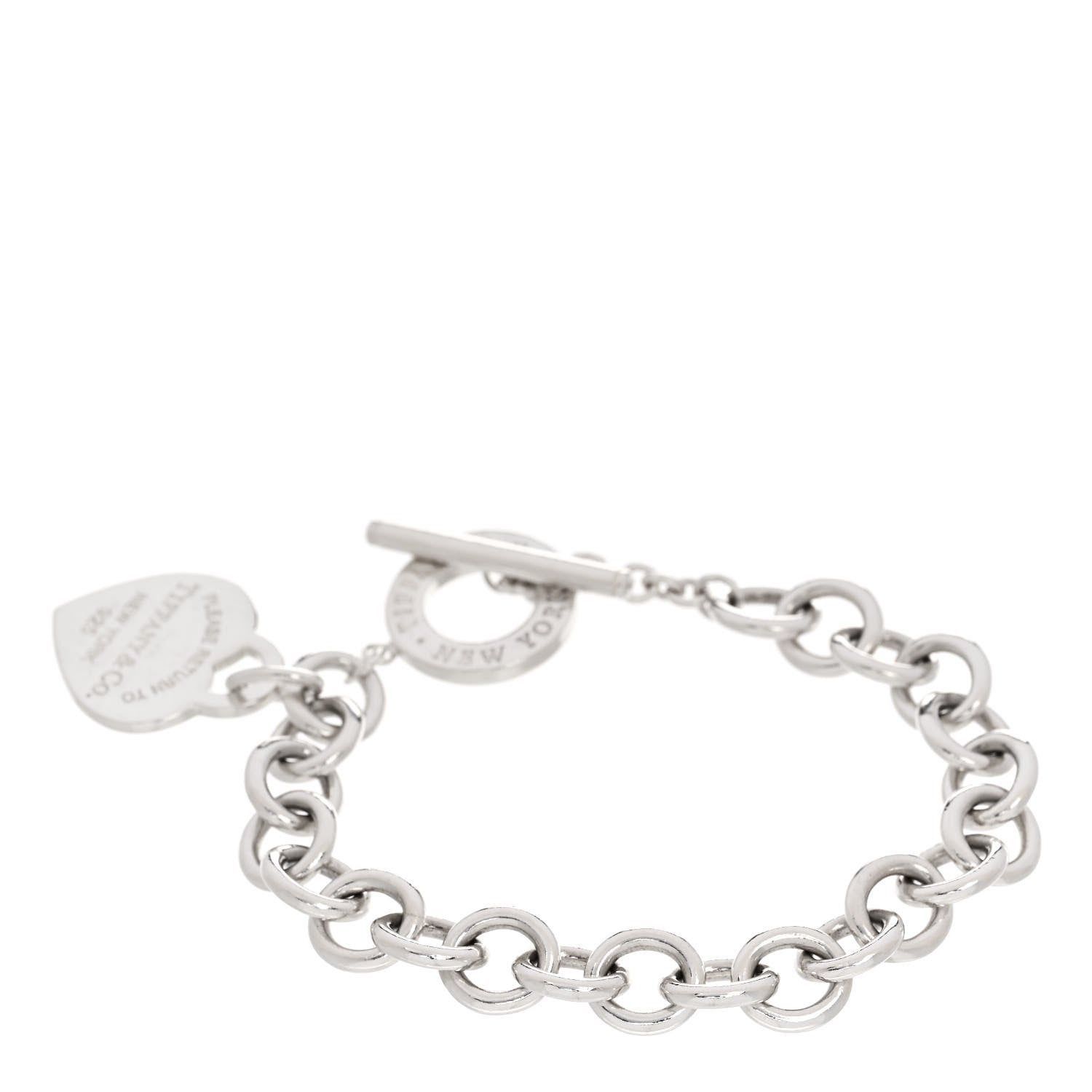 Tiffany Sterling Silver Heart Tag Toggle Bracelet 2 of 5