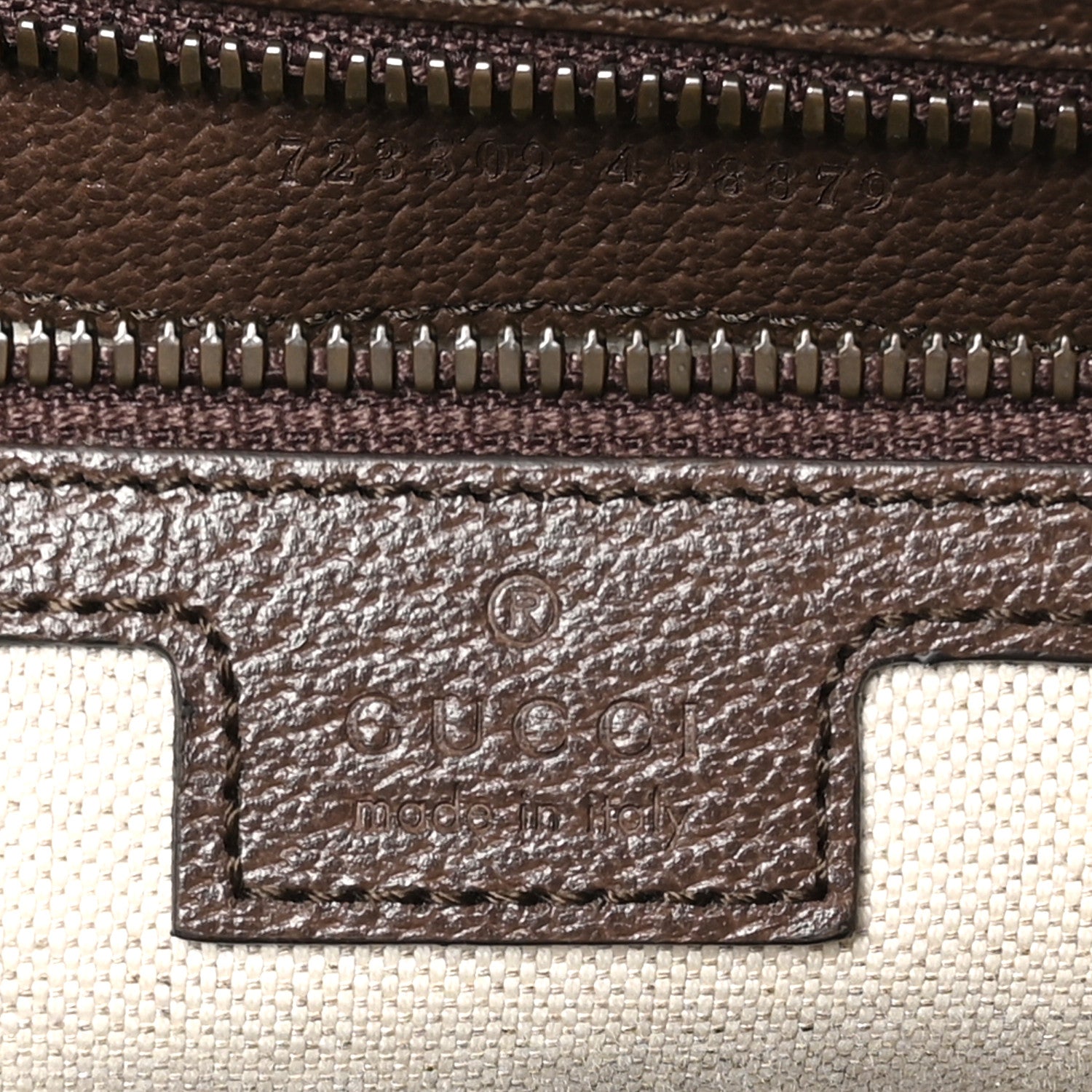 Gucci GG Supreme Monogram Textured Dollar Calfskin Web Medium Savoy Bowling Bag Beige Ebony New Acero 6 of 11