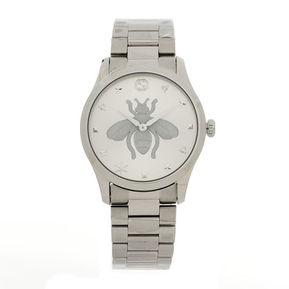 Gucci Stainless Steel 38mm G-Timeless Bee Quartz Watch 1 of 5