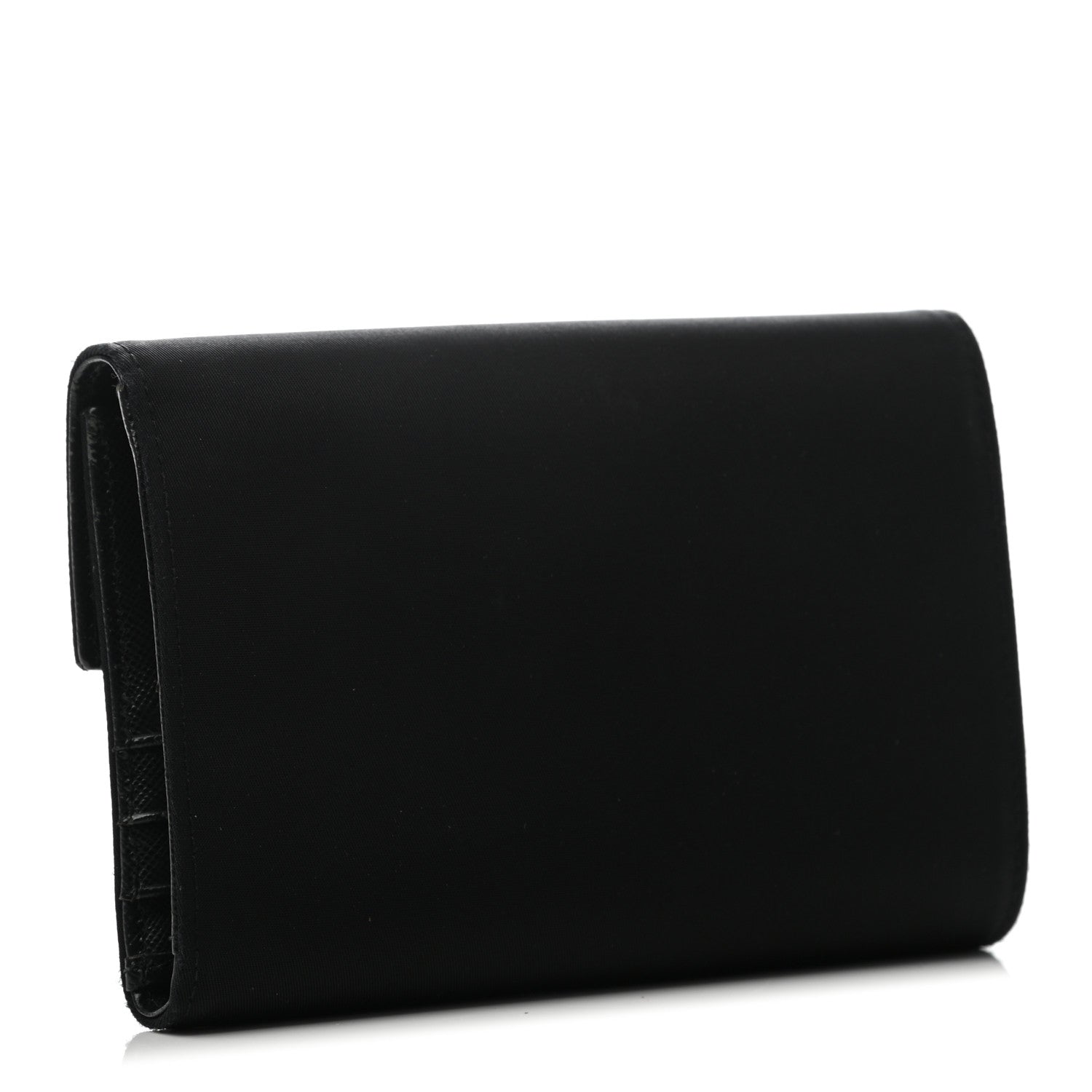 Prada Tessuto Nylon Saffiano Wallet Black 2 of 7