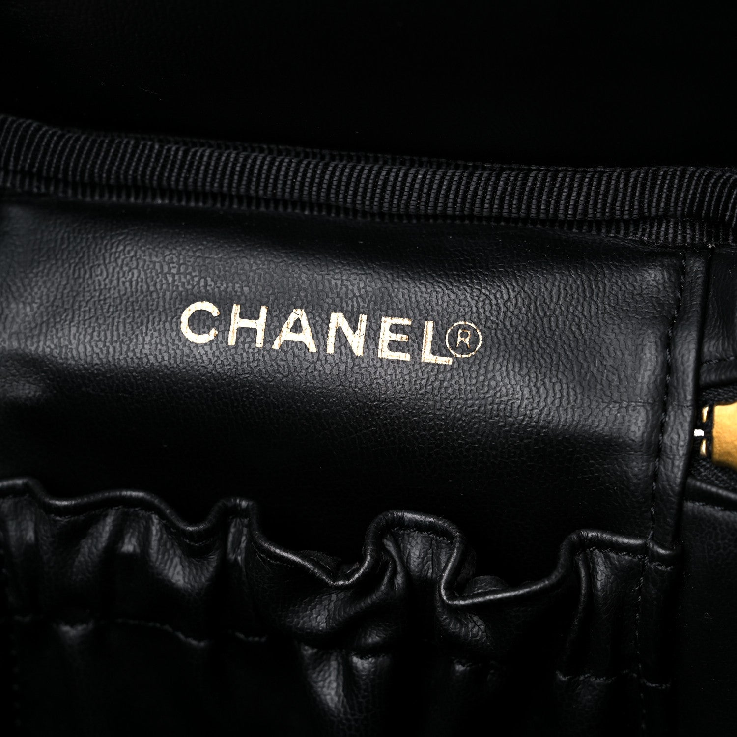 Chanel Caviar Vanity Cosmetic Case Black 6 of 9