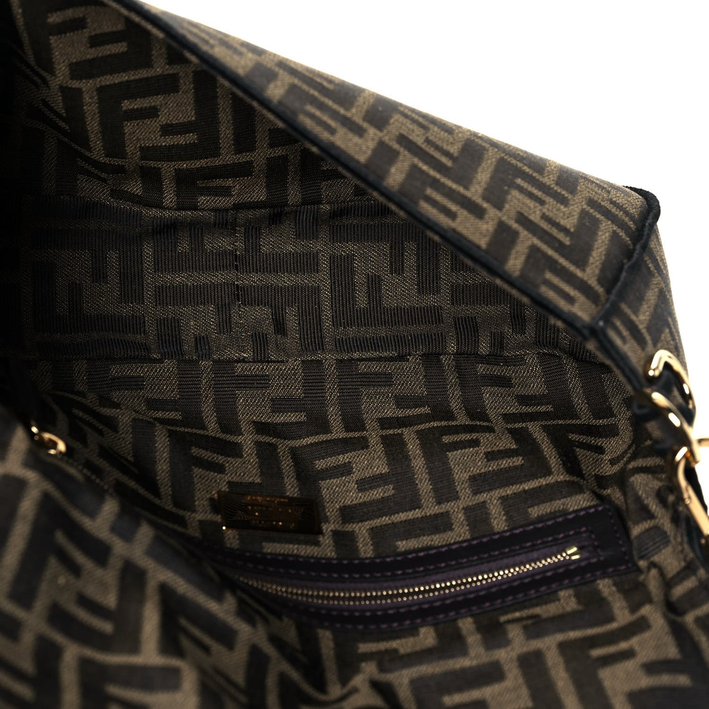 Fabric Jacquard FF 1974 Medium Baguette Tobacco Moro Black