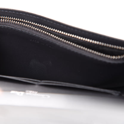 Christian Dior Metallic Patent Micro-Cannage Diorama Wallet on Chain Pouch Silver 7 of 12