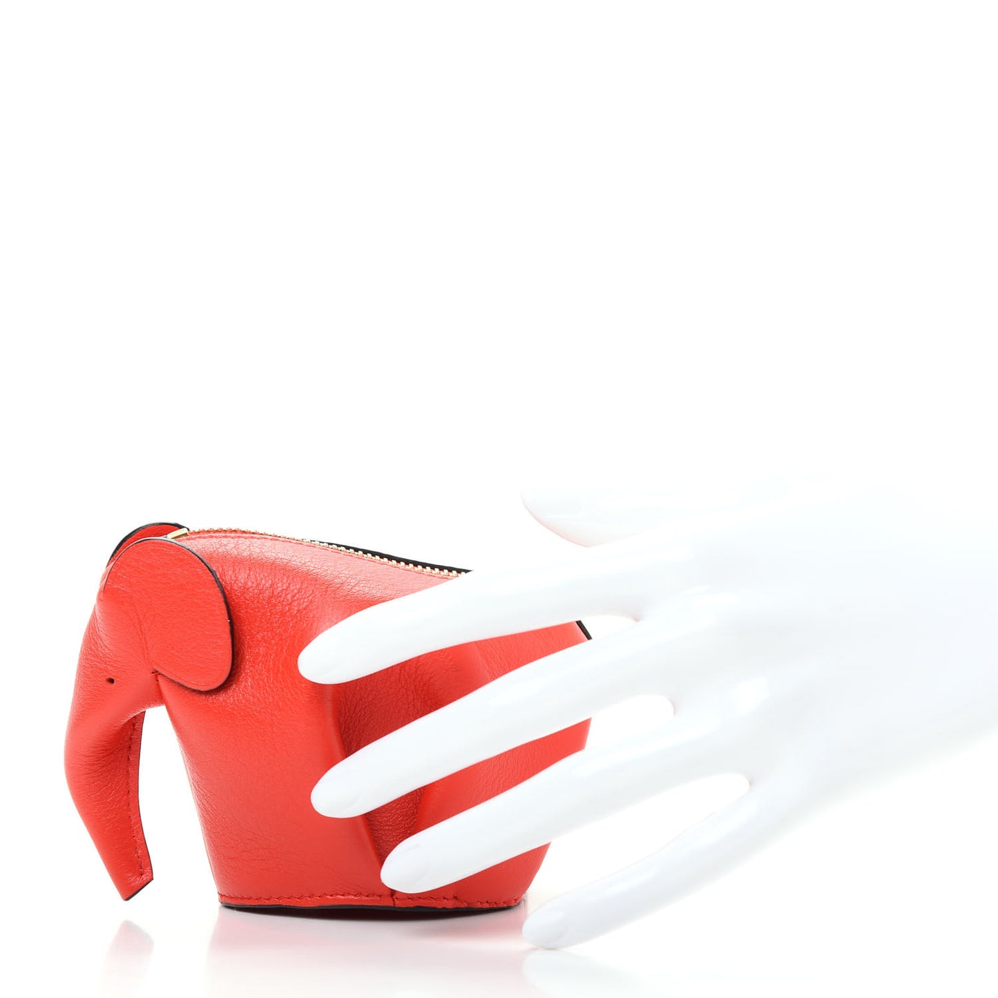Calfskin Elephant Coin Purse Red