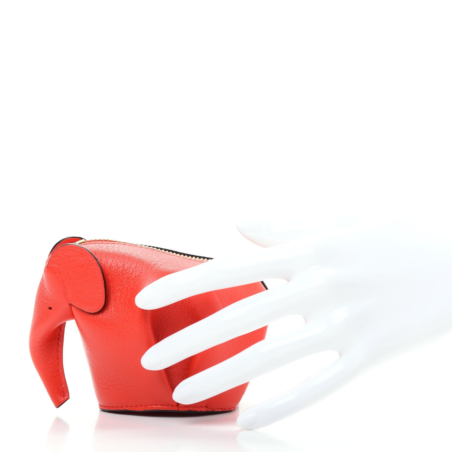 Loewe Calfskin Elephant Coin Purse Red 2 of 6